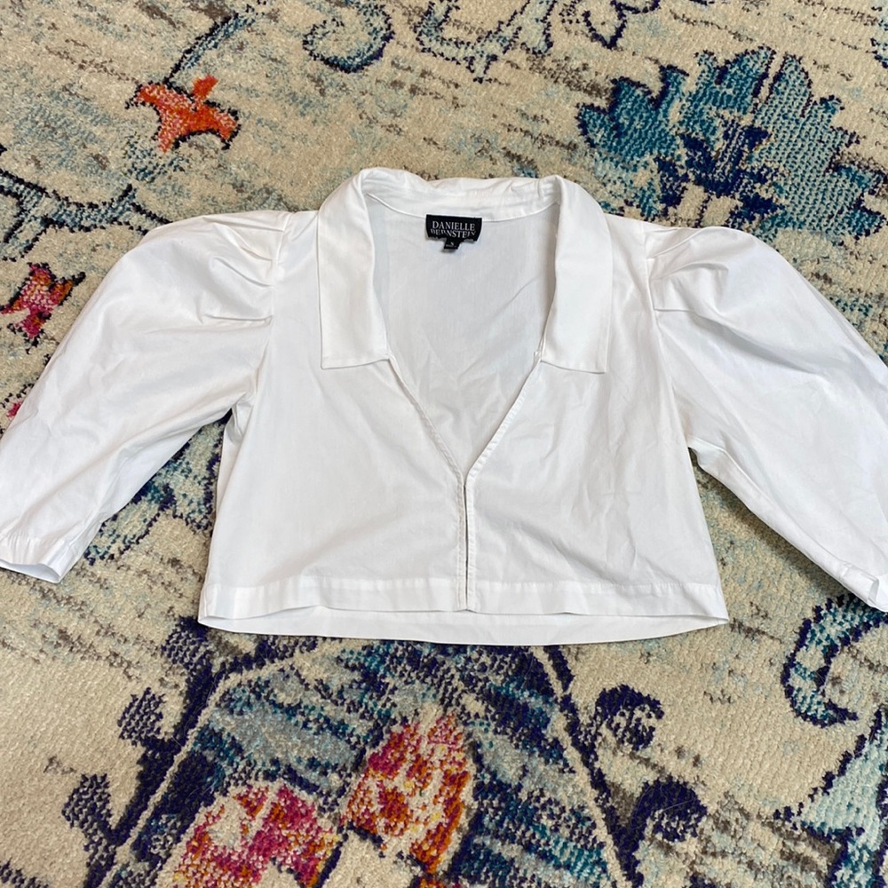 Danielle Bernstein/weworewhat white crop top